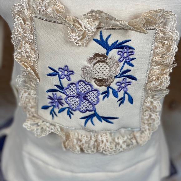 ❌ NWT Vintage Scalloped Embroider Sweatshirt Dress - Picture 10 of 15